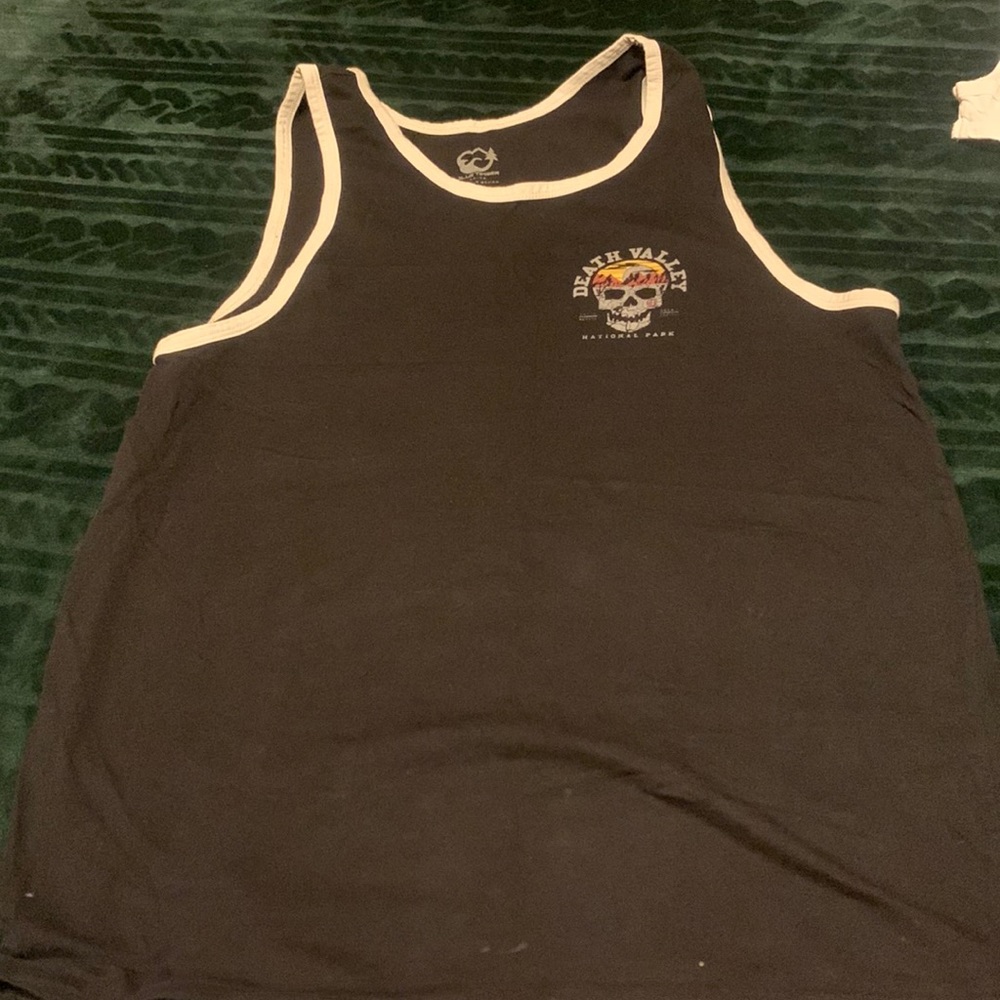 Death Valley, black tank top, and a medium